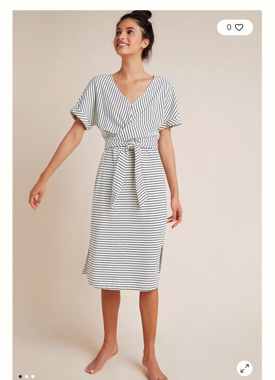 Anthropologie Saturday/Sunday Pazienza Striped Terry Mini Dress Size Small